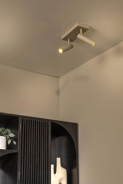 Lucide GRADO - Ceiling spotlight - 2xGU10 (MR11) - Taupe